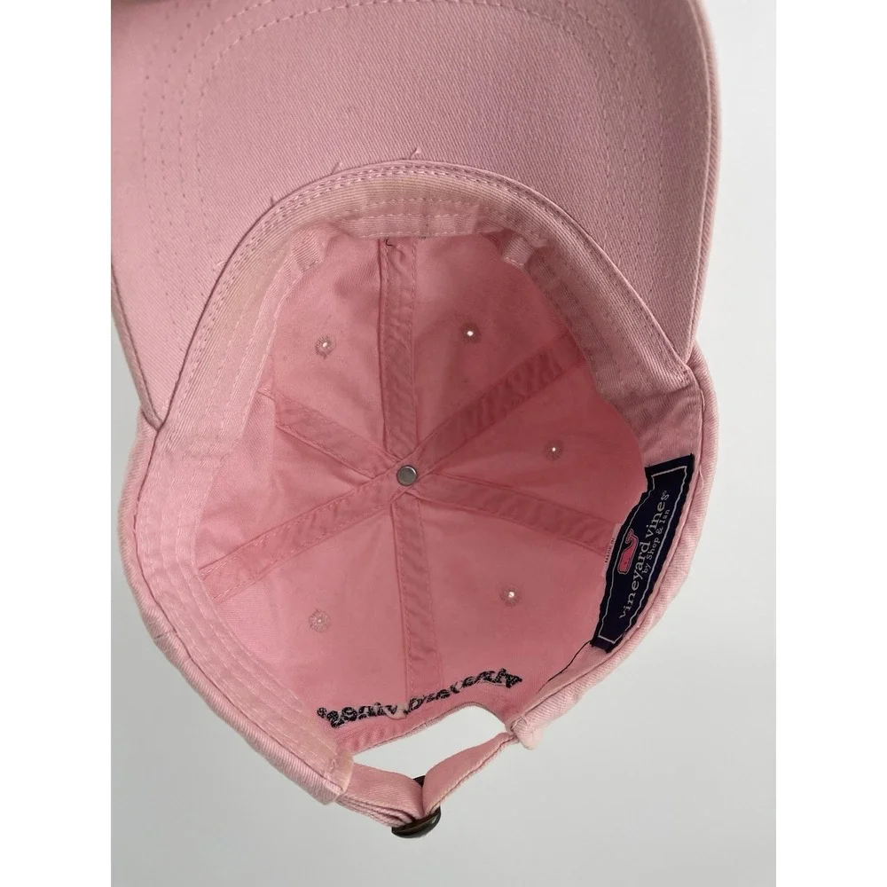 Vineyard Vines‎ Pink Whale Logo Baseball Cap Hat Adjustable Cotton Strapback